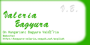 valeria bagyura business card